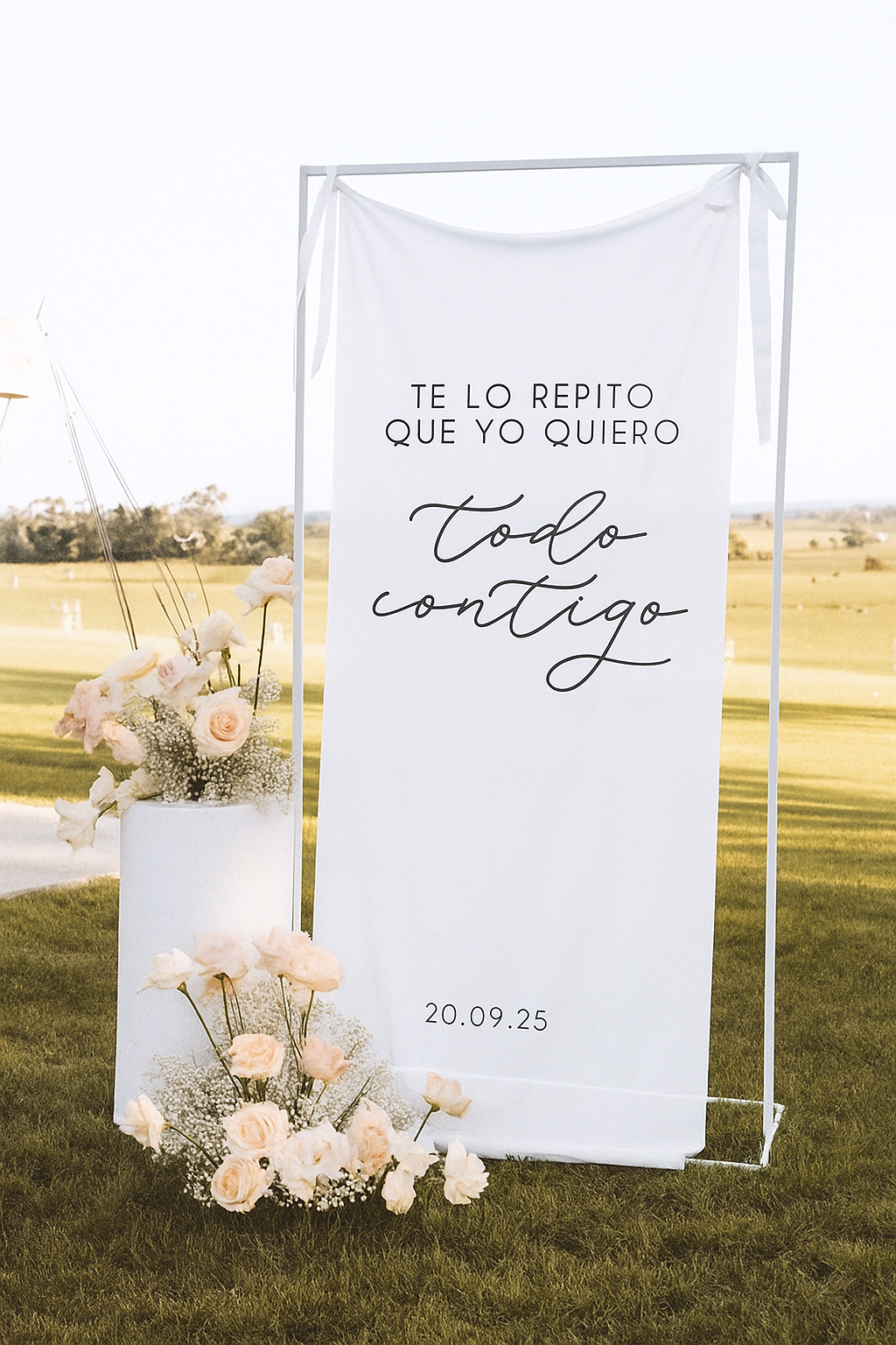 Cartel Bienvenida «Todo Contigo 🩷»