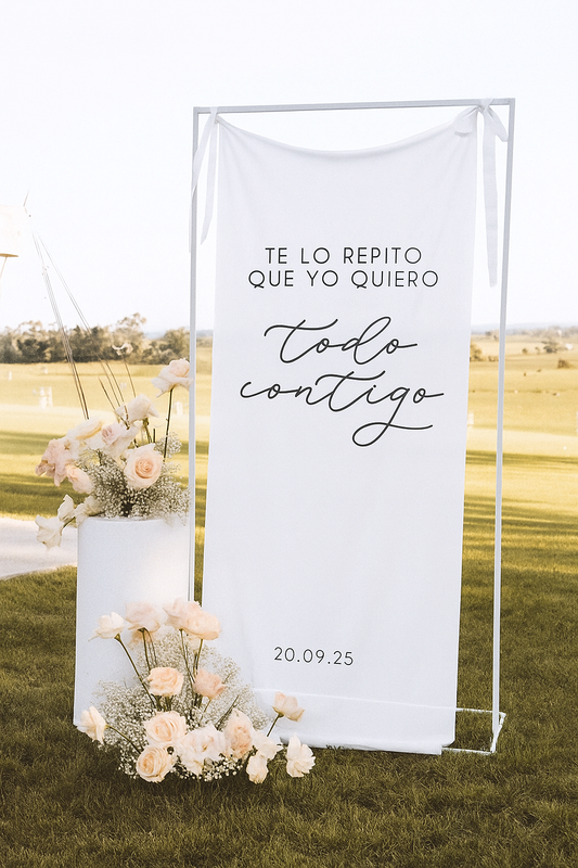 Cartel Bienvenida «Todo Contigo 🩷»