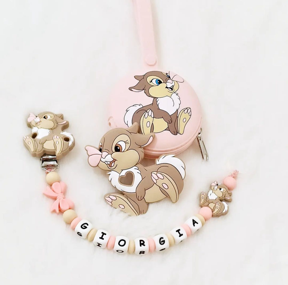 Set Chupetero Miss Bunny